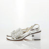 Amalfi Vintage Leather Silver Embellished Sandal UK Size 4 - Ava & Iva