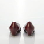 Bruno Magli Leather Burgundy Pump Style Slip On Shoe UK Size 5.5 - Ava & Iva