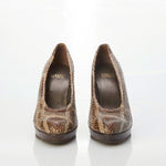 Stuart Weitzman Leather Snake Skin Platform Court Shoes UK Size 5.5. - Ava & Iva