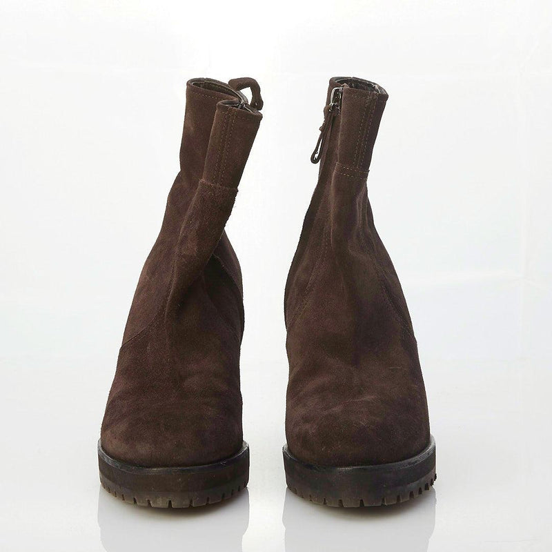 C Doux Suede Brown Ankle Boots UK Size 6.5. - Ava & Iva