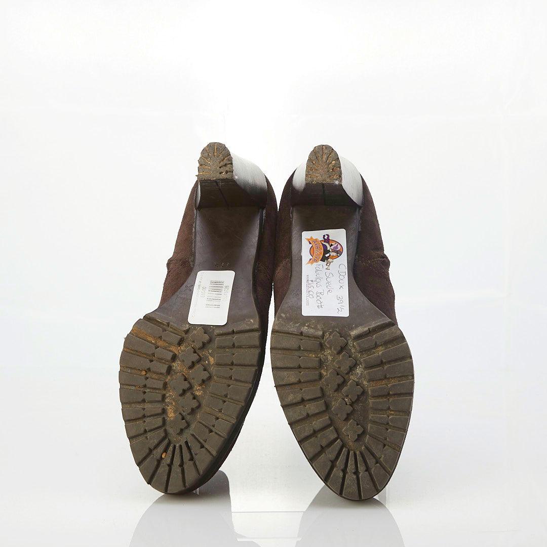 C Doux Suede Brown Ankle Boots UK Size 6.5. - Ava & Iva