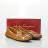 Salvatore Ferragamo Atina 2 Leather Tan Flat Moccasin Style UK Size 7.5. - Ava & Iva