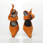 Gianni Versace Suede Leather Rust Shoe UK Size 7.5 - Ava & Iva