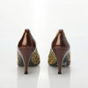 Charles Jourdan Paris Leather Leopard Skin Court Shoe UK Size 9.5. - Ava & Iva