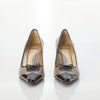 Charles Jordan Paris Patent Leather Taupe & Black Shoe UK Size 9.5 - Ava & Iva