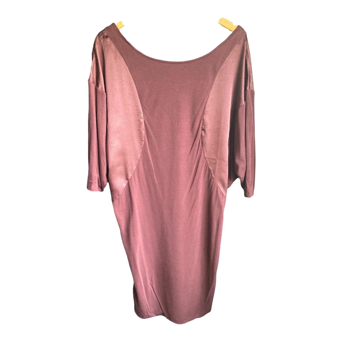 Armani Exchange Burgundy Bat Winged 3/4 Sleeved Dress UK Size Large - Ava & Iva