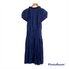 Zac Posen Silk Blend / Chiffon Short Sleeve Midi Dress Cobalt Blue UK Size 8 - Ava & Iva