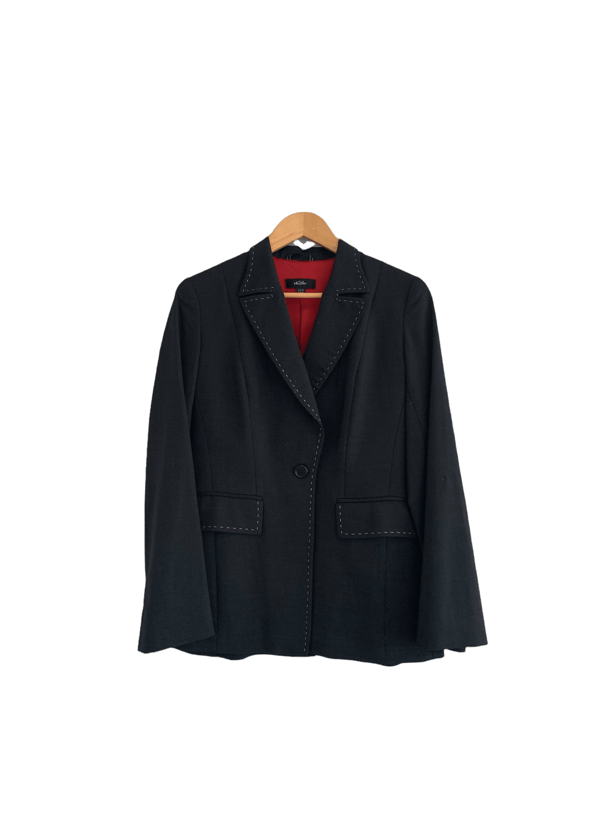 Whistles Single Breasted Jacket Black UK Size 12 - Ava & Iva