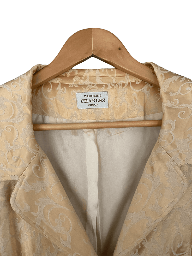 Caroline Charles Gold Brocade Jacket UK Size 14 - Ava & Iva