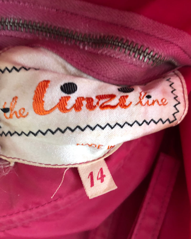 The Linzi Line Vintage Organza Sleeveless Prom Gown Midi Dress Pink Floral Print UK Size 8-10 - Ava & Iva