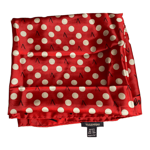 Valentino Red and White Polkadot Scarf - Ava & Iva