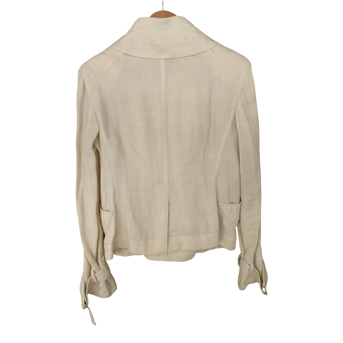 Donna Karan 100% Linen Jacket Cream UK SIze 12 - Ava & Iva
