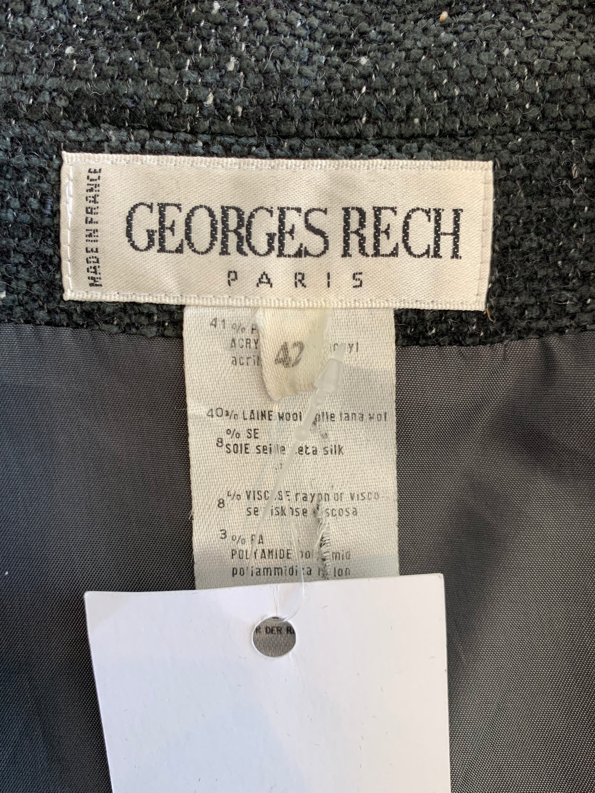 George Rech Jacket Grey Single Breasted Jacket FR42 UK SIZE 10/12 - Ava & Iva