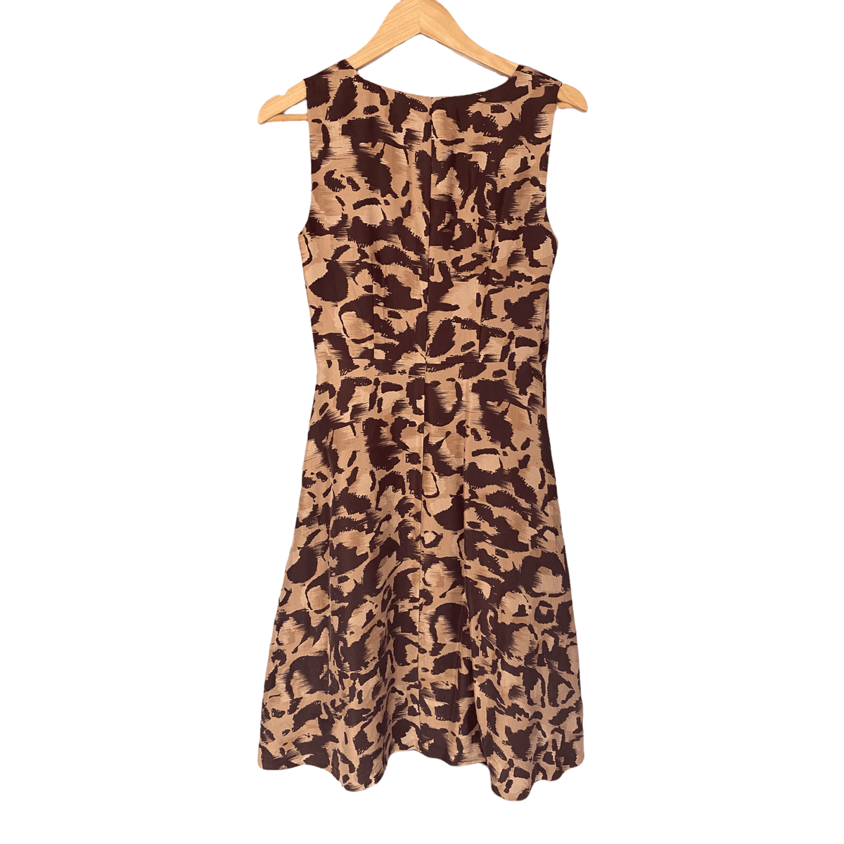 L.K.Bennett Sleeveless 100% Silk Cress Brown and Copper Tones UK Size 10 - Ava & Iva