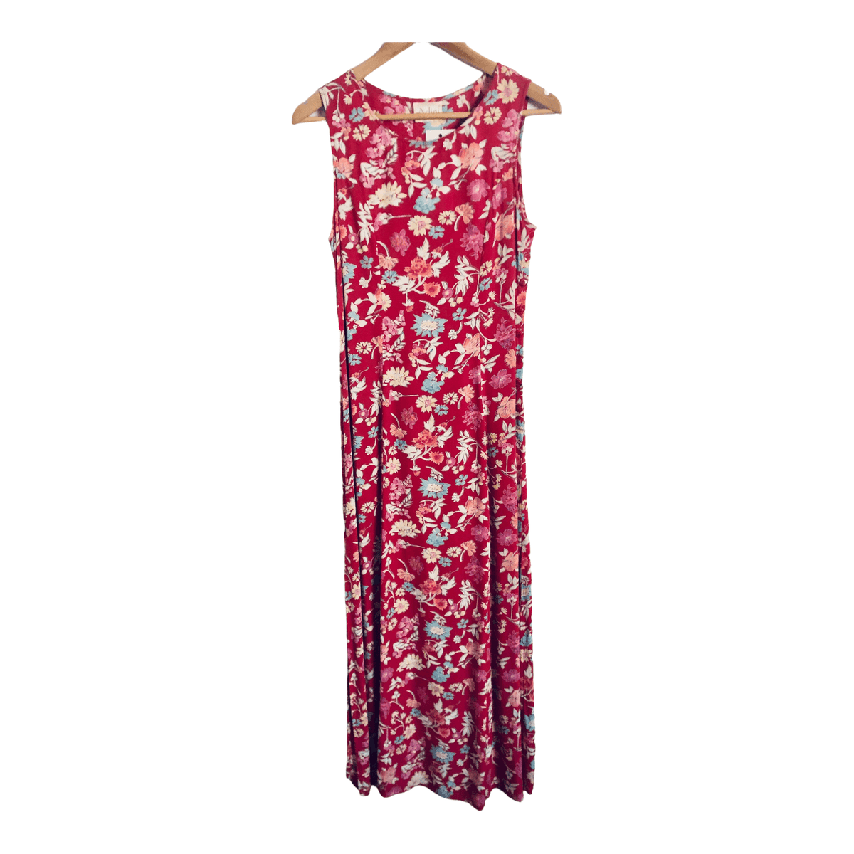 Adini Sleeveless Summer Tunic Maxi Sundress Dress Pink Multi Floral Print UK Size 10-12 - Ava & Iva