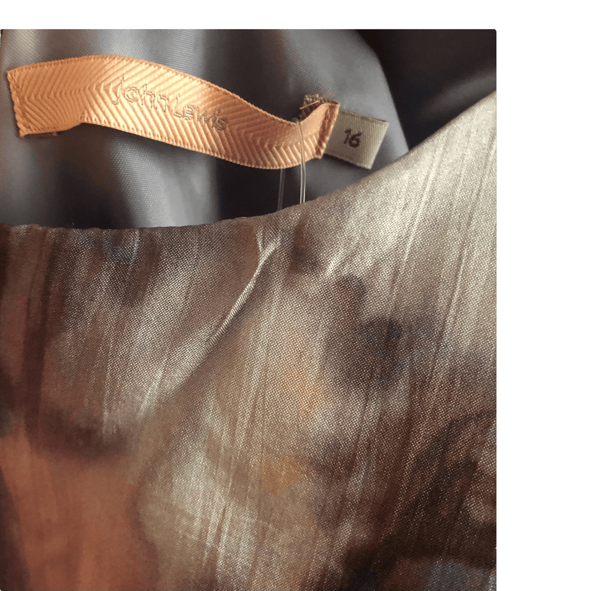 John Lewis 100% Silk Sleeveless Dress Purple / Multi Floral Print UK Size 16 - Ava & Iva