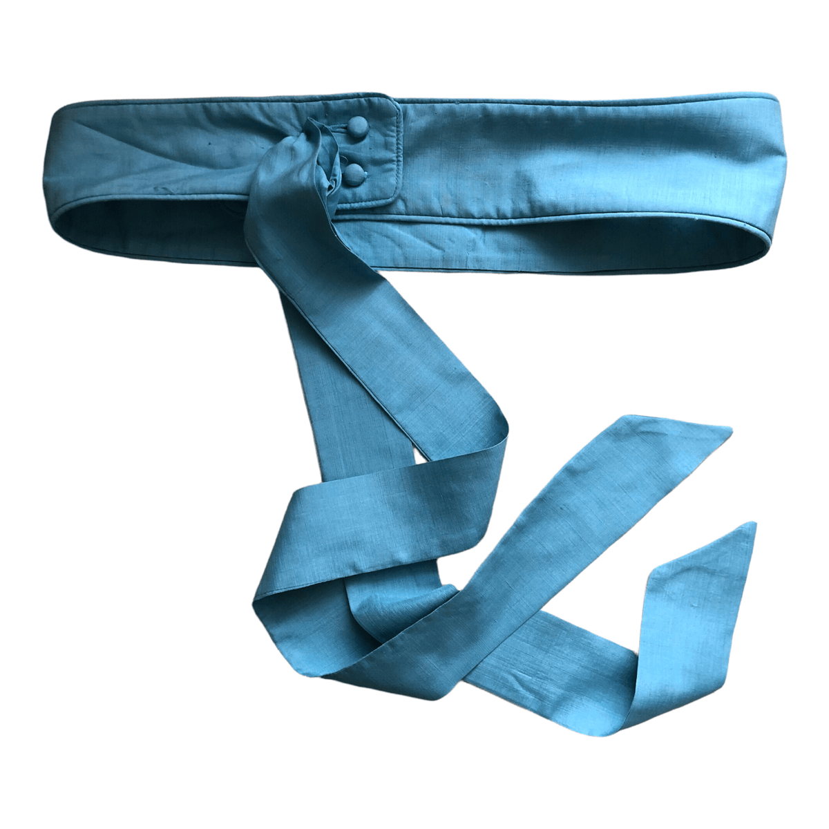 Unbranded Vintage Satin Sleeveless Belted Summer Maxi Dress Light Blue UK Size 10 - Ava & Iva