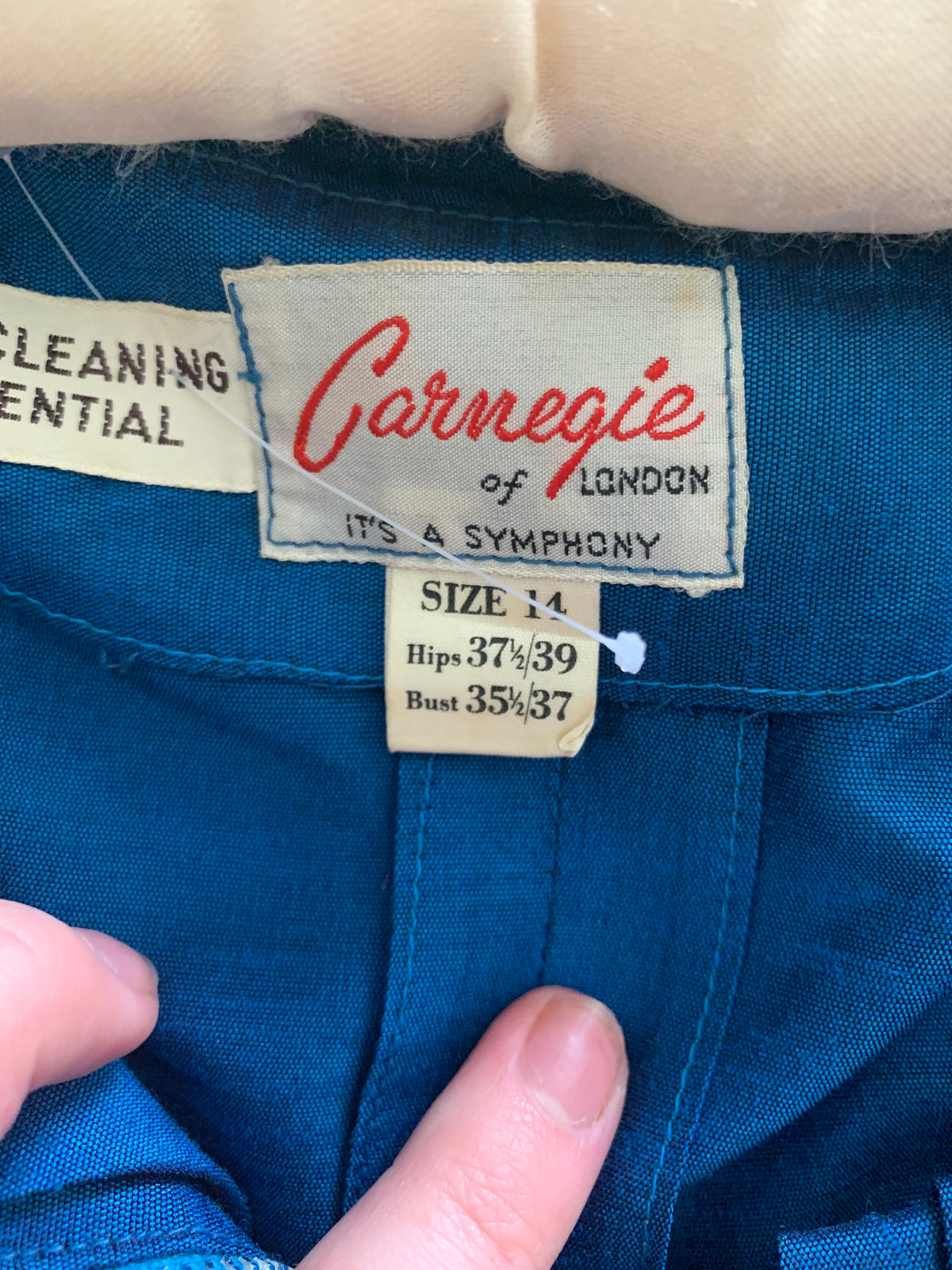 Carnegie of London Dress and Jacket Blue UK Size 14 - Ava & Iva