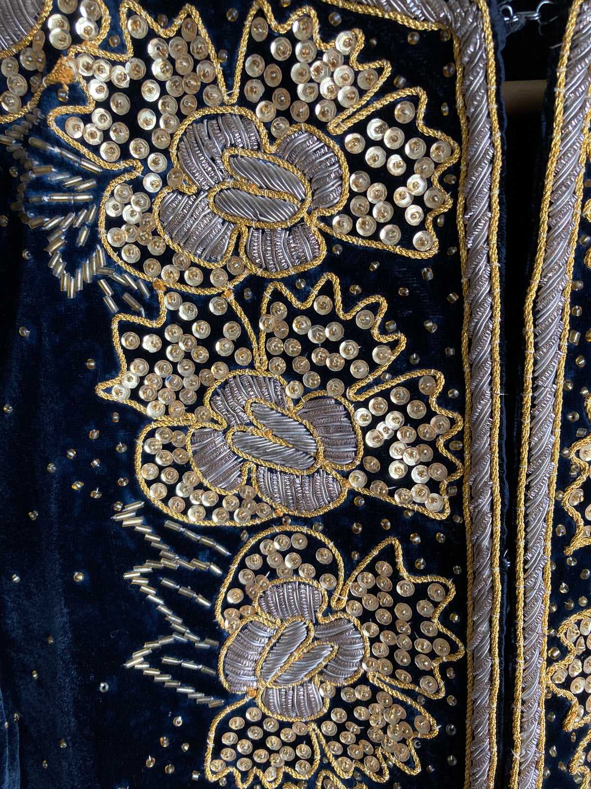 Vintage Black With Gold Embellishment Jacket UK Size 14 - Ava & Iva