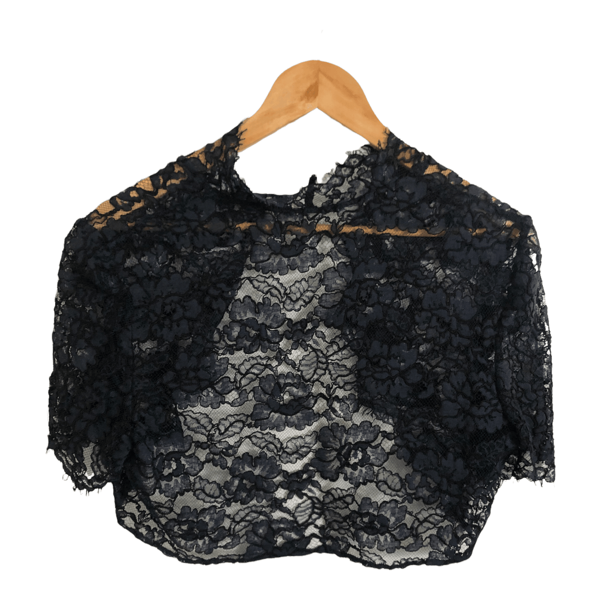 Paddy Cambell Lace Sleeveless Evening Cocktail Dress w/Bolero Jacket Outfit Navy Blue Floral Print UK Size 16 - Ava & Iva