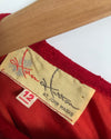 Helen Hutton at John Marks Vintage Silk Long Sleeve Midi Dress Red UK Size 12 - Ava & Iva