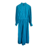 Vintage Janmoyr Est. Viscose Long Sleeve Maxi Dress Light Blue Cut Out UK Size 8-10 - Ava & Iva