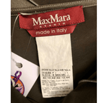 Max Mara 100% Polyester Short Sleeve Designer Midi Dress Bronze UK Size 12 - Ava & Iva