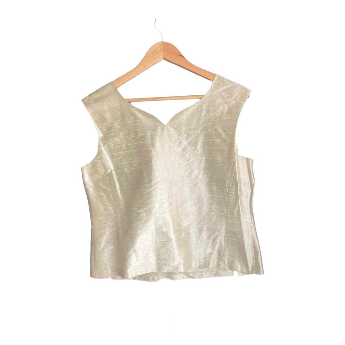 Kirsten Krog Silk Gold two Piece jacket and Sleeveless Top UK Size 14 - Ava & Iva