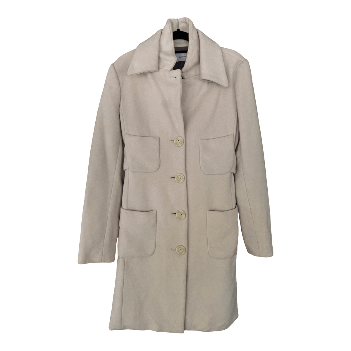 Cacharel Cream Wool and Mohair Coat Size 38 UK SIze 12 - Ava & Iva