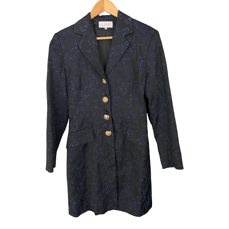 Hennes Collection Dark Blue Coat Size 36 UK Size 8 - Ava & Iva