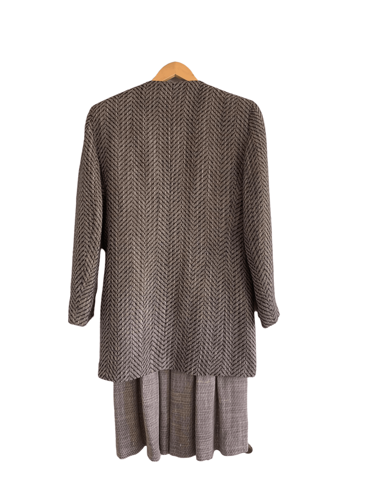 Jaeger Jacket and Skirt Suit Brown UK Size 10/12 - Ava & Iva