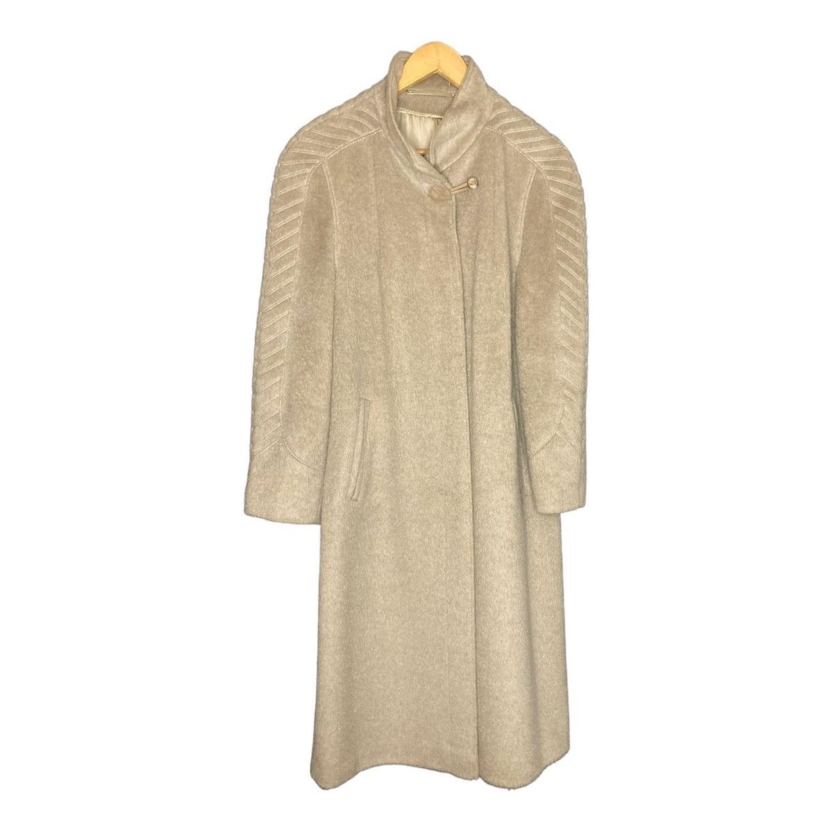 Cotz Llama Wool Cream Long Sleeved Coat UK Size 14 - Ava & Iva
