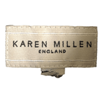 Karen Millen Vintage Cotton Blend 3/4 Sleeve Belted Shirt Dress Navy Blue UK Size 10-12 - Ava & Iva