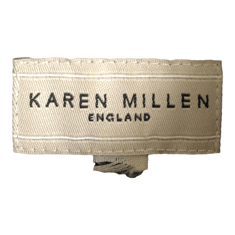 Karen Millen Vintage Cotton Blend 3/4 Sleeve Belted Shirt Dress Navy Blue UK Size 10-12 - Ava & Iva
