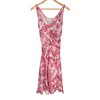 Burberry Pink Floral 100% Silk Summer Dress with Satin Belt Size 10 - Ava & Iva