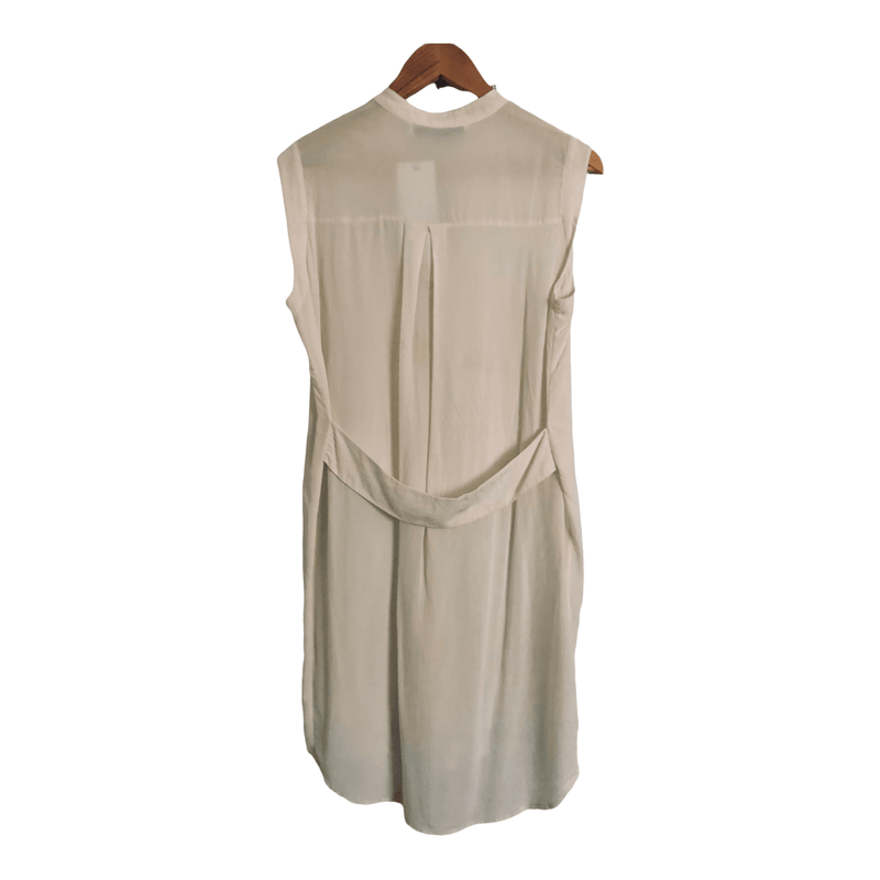 AllSaints 100% Silk Sleeveless Tunic Dress Cream UK Size 8 - Ava & Iva