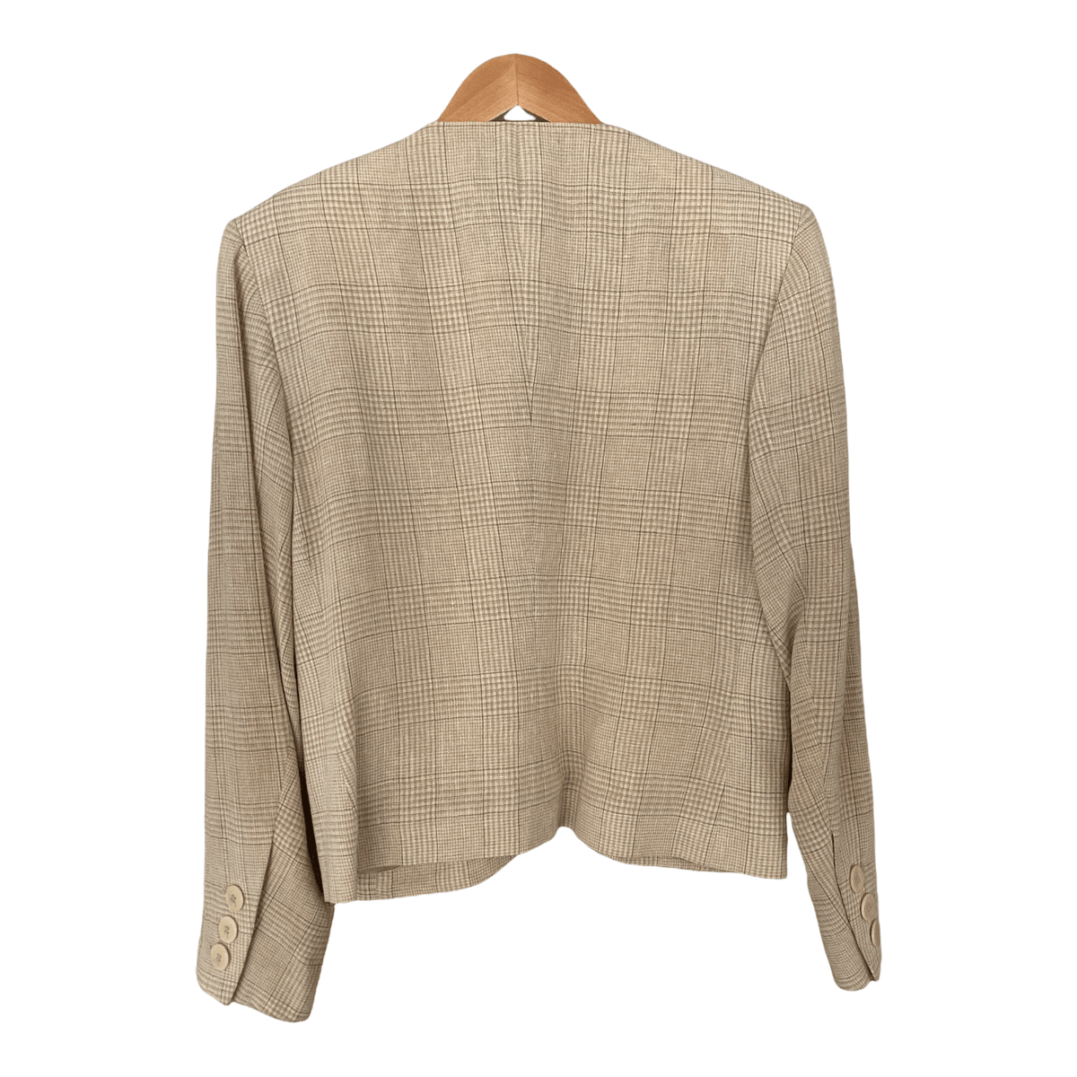 Dressage Paul Costelloe 100% Irish Linen Jacket Cream Check UK Size 12 - Ava & Iva