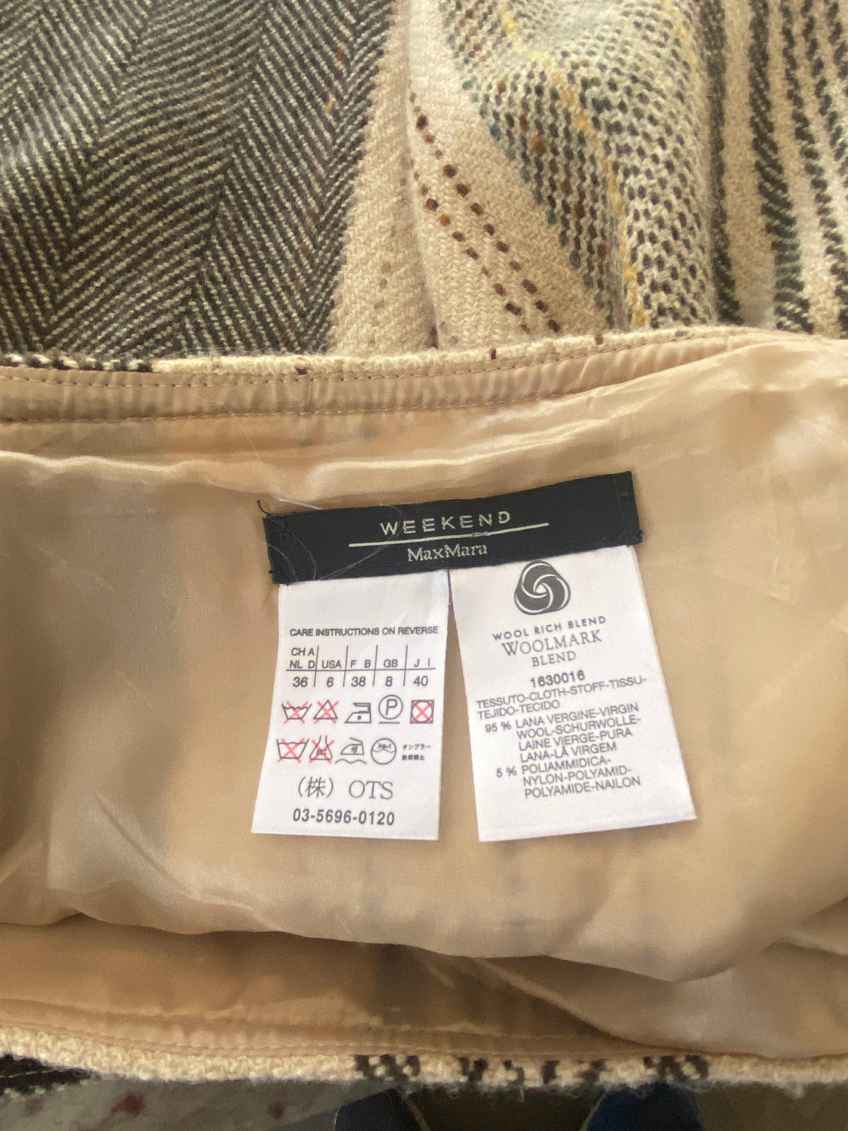 Max Mara Weekend Kilt Wrap Skirt with Buckles Brown Wool UK Size 8 - Ava & Iva