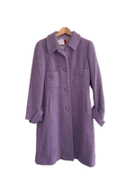 Olsen Boucle Wool Coat Purple UK Size 12 - Ava & Iva