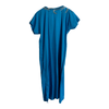 Gabrise 100% Cotton Short Sleeve Embellished Kaftan Style Midi Dress Electric Blue UK Size 16 - Ava & Iva