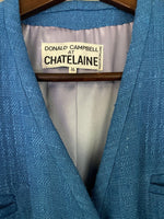 Donald Campbell at Chatelaine Vintage Linen Coat Blue Size 16 - Ava & Iva