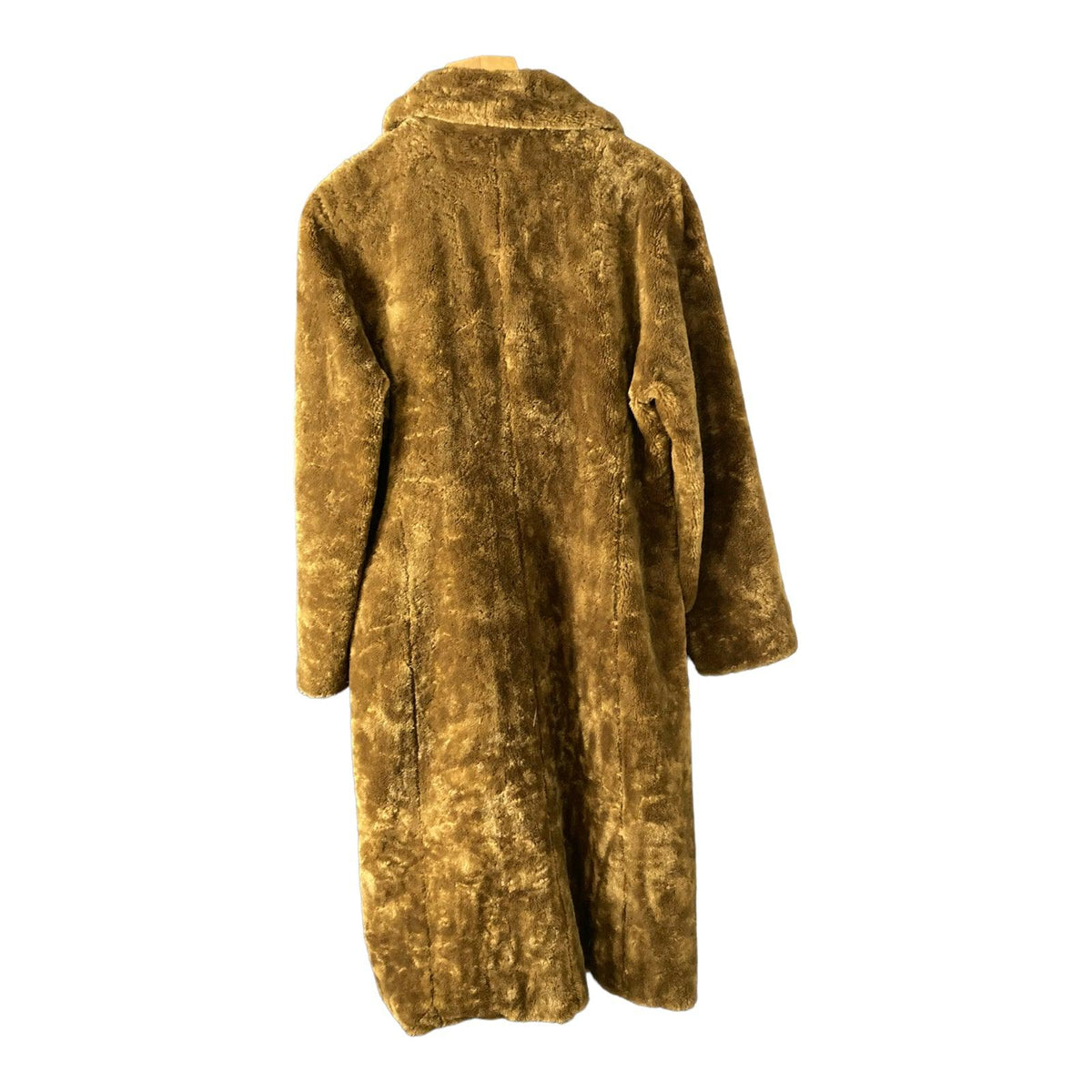 Browns Faux Fur Caramel Long Sleeved Coat UK Size 16 - Ava & Iva