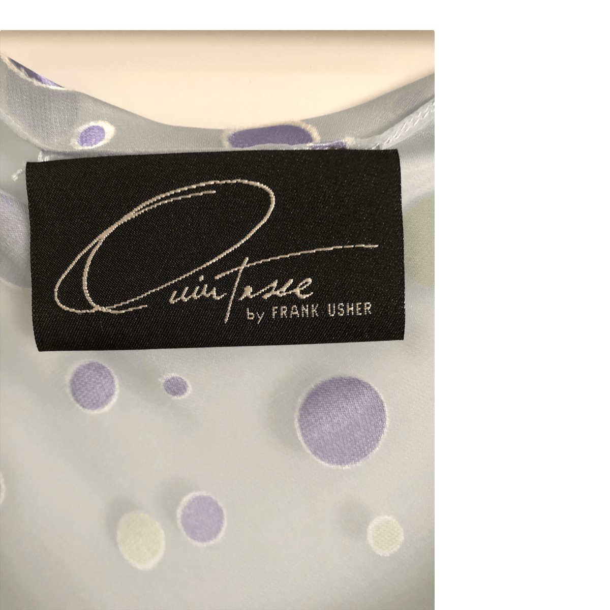 Quintesse by Frank Usher Silk Chiffon 3-Piece Skirt Suit Light Blue UK Size 16 - Ava & Iva