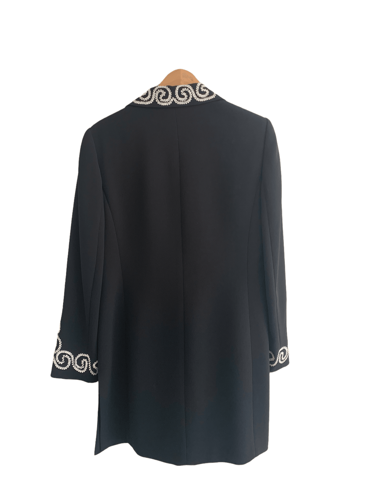 Frank Usher Single Breasted Jacket Black UK Size 12 - Ava & Iva