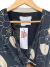 MaxMara 100% Silk Dress Black and Cream Floral Pattern  UK size 8 - Ava & Iva