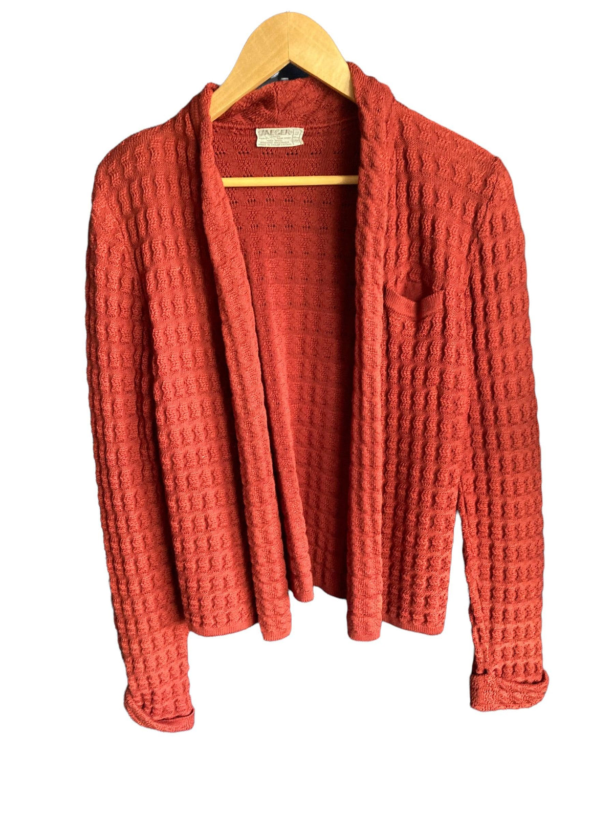 Jaeger Wool Rust long Sleeved Cardigan UK Size 10 - Ava & Iva