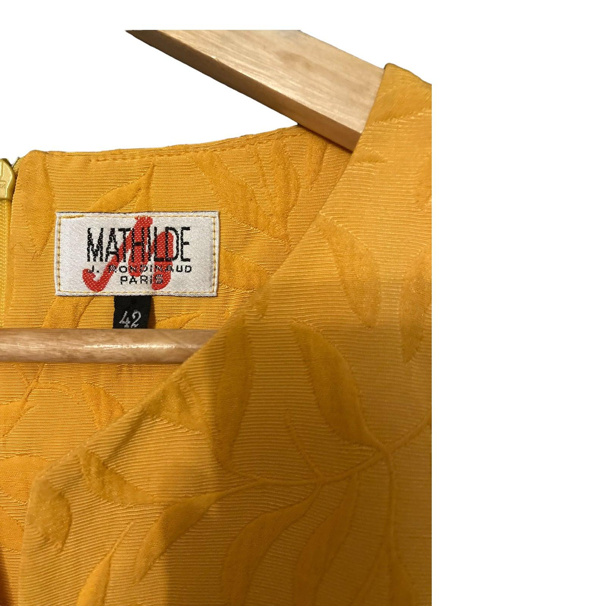 Mathilde Cotton Mustard Sleeveless Dress Size 42 UK Size 10 - Ava & Iva