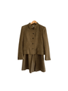Vintage Jaeger 100% Wool Jacket and Skirt Suit Brown UK Size 14 - Ava & Iva