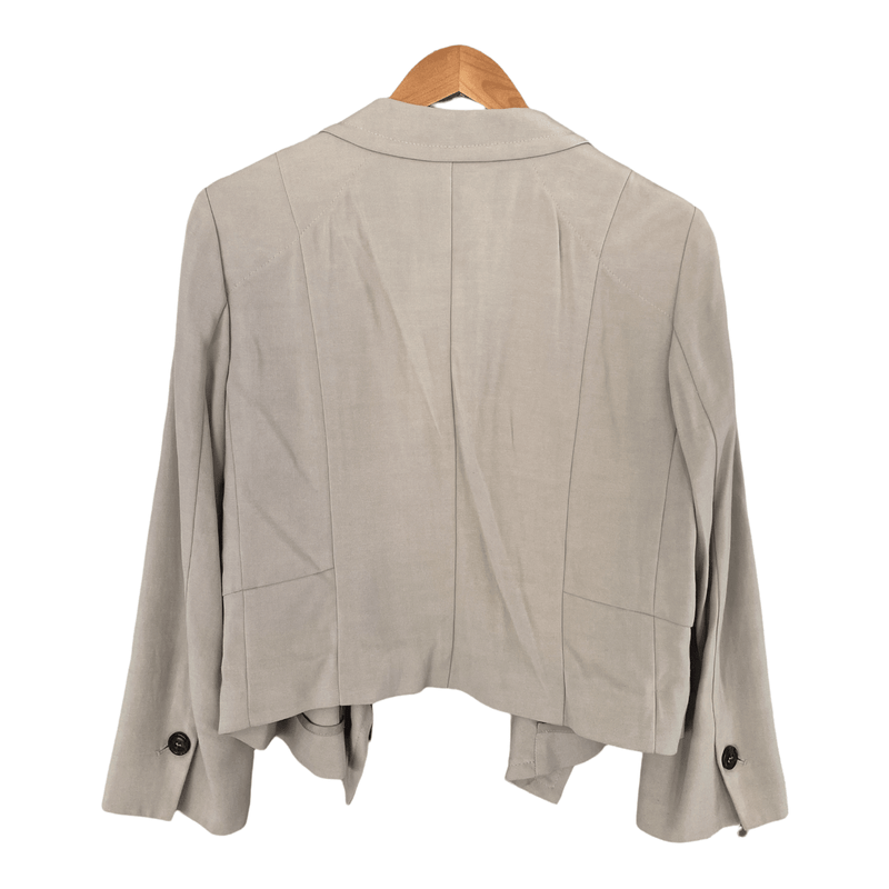 Marccain Cropped Jacket Taupe Size N3 (UK12) BNWT RRP £265 - Ava & Iva