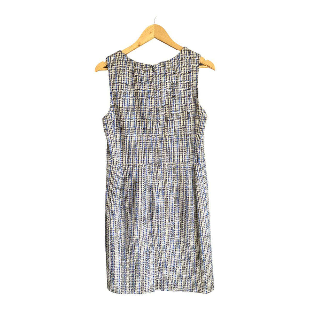 Jigsaw Blue Tweed Effect Sleeveless Dress UK Size 12 - Ava & Iva